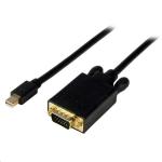 StarTech.com MDP2VGAMM3B 1080p - Active Mini DisplayPort to VGA Cable - 1m (3ft) - Black Active Mini DP to VGA Adapter Cable / 1080p Video / mDP 1.2 or Thunderbolt 1/2 Mac/PC to VGA Monitor/Display / Converter Cord - Male to Male