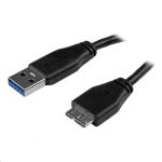 StarTech USB3AUB15CMS 15cm 6in Short Slim SuperSpeed USB3.0 A to Micro B Cable M/M - Thin USB 3.0 Micro-B Cable -short USB3.0 Cable - 6 inch