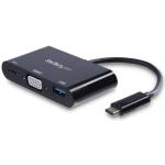 StarTech CDP2VGAUACP USB-C VGA Multiport Adapter - USB-A Port - with Power Delivery - USB PD - USB-C Adapter Converter - USB-C Dongle - CDP2VGAUACP