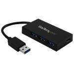 StarTech.com 4 Port USB 3.0 Hub USB-A Hub with 1x USB-C & 3x USB-A (SuperSpeed 5Gbps) - USB Bus or Self-Powered - Portable USB 3.1 / 3.2 Gen 1 BC 1.2 Charging Hub with Power Adapter