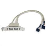 StarTech.com USBPLATELP 2 Port USB LP Slot Plate Adapter