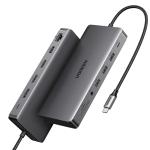 UGREEN Revodok Pro 313 USB-C 13 IN 1 Docking Station Triple Display With 100W Power Delivery - 2x HDMI - 1x DP - 10Gbps Ethernet Port - 1x USB-C 3.2 - 4x USB-A - SD/TF, 3.5mm Audio - Docking Station for MacBook Air/Pro, iPad Pro/Air, Dell X