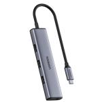 UGREEN CM473 USB-C 3.0 To 4x USB-A Ports HUB - USB 3.0 speed up to 5Gpbs - Without power port - Aluminum Case