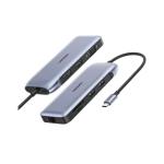UGREEN UG-70301 USB-C to HDMI+DP+VGA+2xUSB3.0+RJ45(Gigabit) +SD/TF+USB-C PD (5G&4K 60Hz) Multifunction 9 In 1 Adapter