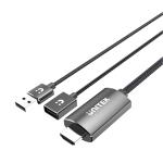 Unitek M1104A Adapter HDMI 1m Conversion Cable for Mobile Devices. Convert USB-A to HDMI. Compatibile with Smartphones and Tablets. Includes Built-in Bus- Powered Connector. Easy Plug & Play. Space Grey Colour.