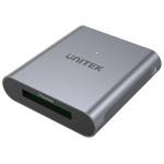 Unitek R1005A Card Reader USB-C CFexpress 2.0 . Up to 10Gbps Data Transfer, LED Indicator, Bus-Powered, Aluminium Housing, Plug & Play - Includes USB-C to C & USB-C to A Data Cable - Space Grey Colour