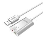 Unitek Y-247A USB To Stereo Audio Converter USB 2.0 - Supports DAC & ADC up to 48KHz 16bit Output - Plug & Play