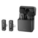 Boya BY-V3 Combo 2.4 GHz Dual-Channel Wireless Microphone The BY-V3 series is an upgraded dual-channel wireless microphone. Lightweight and portable, it comes with a charging case for all-day battery life. Featuring smart noise concellation