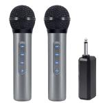 S-DIGITAL SEM2203 Universal wireless microphone  2PK 15m wireless range and a universal 6.3mm receiver &  USB Type-C charging port
