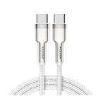 Baseus Cafule Series CATJK-C02 100W USB-C Cable - 1m - White Metal - Fast Charging - Data Transfer