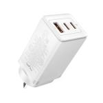 Baseus GaN5 Pro Fast AC Wall  Charger 2C+U 65W Include 1M 100W Cable Type-C to Type-C - Moon White