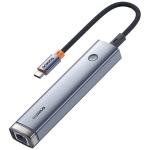 Baseus UltraJoy Series 5-Port HUB AIR Space Grey (Type-C to HDMI4K 60Hz x1 + USB3.0 x2 + PD x1+RJ45 x1)