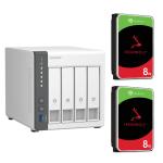 QNAP TS-433 4-Bay NAS with 2x 8TB NAS HDD Bundle