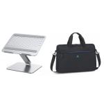 UGREEN 40291 Laptop Stand Bundle with Rivacase Regent Carry Bag, Suitable for Business/Office essentials