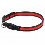 Laser PET-CMSH-LRD  PET RECHARGEABLE LED REFLECTIVE MESH COLLAR IN RED - LARGE