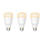 Yeelight 1S WiFi LED White Dimmable E27, (3 packs) Smart Light Bulb maximum luminous flux of 800lm , 8.5W , 2700K Remote Control Enabled