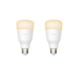 Yeelight W3 WiFi LED Warm White Dimmable E27, (2 packs) Smart Light Bulb maximum luminous flux of 900lm, 8W \, 2700K Remote Control Enabled