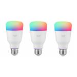 Yeelight W3 WiFi LED RGB E27 (3 Packs) Smart Light Bulb Maximum luminous flux of 900lm, 8W RGB, Colour adjustable and Dimmable - Remote Control Enabled