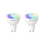 Yeelight W1 WiFi LED RGB , GU10, (2 packs) Smart Light Bulb maximum luminous flux of 350lm, 4.5W RGB , Colour adjustable and Dimmable Remote Control Enabled