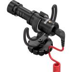 RODE VideoMicro Compact On-Camera Microphone No Battery Required (Plug-In Power), 1/8" Output Connector, Includes Rycote Lyre Shock-Mount Furry Windshield
