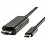 8Ware RC-3USBHDMI-2 4K 30Hz USB-C to HDMI Cable - 2m - Black HDCP - Supports MacBook / ChromeBook