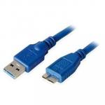 8Ware UC-3001AUB 1m USB3.0 Certified Cable - USB A Male to Micro-USB B Male, Blue ideal for Samsung Note3 and many more