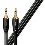 AUDIOQUEST TOWER03M  Tower 3M 3.5mm M to      3.5mm M. Solid Long Grain Copper. Gold Plated/cold welded termination Foamed-Polyethylene dielectric Metal layer noise dissipation Jacket - black with white stripes P
