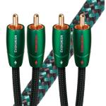 AUDIOQUEST EVERG0.6R  Evergreen .6M 2 to 2 RCA Male. Solid Long Grain Copper Gold Plated/coldweldedtermination Foamed-Polyethylene dielectric Metal layer noise dissipation Jacket - green - black braid