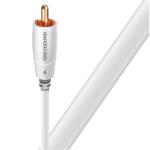 AUDIOQUEST GHOUND20  Greyhound 20M subwoofer cable. 0.5% silver. Metal-layer noise dissipation.Solidconductors Foamed-Polyethylene dielectric Cold-welded,Gold plated termination Jacket - light grey - striped white