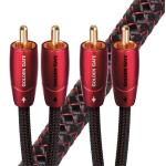 AUDIOQUEST GOLDG01.5M  Golden Gate 1.5M 3.5mm- 3.5mm M. Solid perf surface Copper Gold Plated/coldwelded termination Foamed-Polyethylene dielectric Metal layer noise dissipation Jacket - red - black braid.
