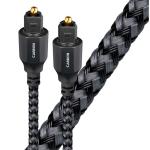 AUDIOQUEST OPTCAR01.5  Carbon 1.5M Optical cable. 19 narrow-apeture synthetic fibers. Jacket -grey-black braid.