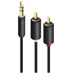 Alogic AD-SPL-02 3.5mm to 2x RCA Cable - 2m Stereo - Premium