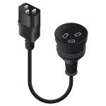 Alogic MF-C14AUS3P-.15 IEC C14 to AUS 3-Pin Cable - 15cm - Black