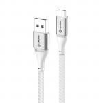 Alogic ULCA203-SLV SUPER ULTRA USB 2.0 USB-C TO USB-A CABLE - 3M - 3A/480MBPS - SILVER