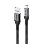Alogic ULCA21.5-SLV SUPER ULTRA USB 2.0 USB-C TO USB-A CABLE - 1.5M - 3A/480MBPS - SILVER