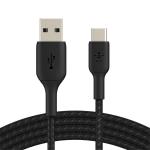 Belkin BoostCharge 1M USB-A  to USB- C  Braided Cable - Black