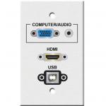 Covid W1408-WH-P-A-ALT Covid Plate HDMI VGA USB Audio