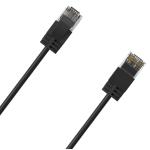 Cruxtec Cat6A Ultra Slim Ethernet Cable - 1m - Black