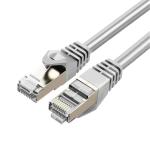 Cruxtec 1m Cat7 Ethernet Cable -  Ivory Color --  10Gb / SFTP Triple Shielding / Oxygen Free Copper Conductor / Gold-plated RJ45 Connectors with Nickel-plated Copper Shell /  Fluke Test Passed
