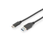 Digitus AK-300146-010-S USB-C Male to USB-A Male Cable - 1m Gen2 10GBs