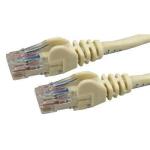Dynamix 0.5m Cat6 Beige UTP Patch Lead (T568A Specification) 250MHz 24AWG Slimline SnaglessMoulding.RJ45 Unshielded Connector with 50µ Inch Gold Plate.