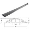 Dynamix FRD-70 Floor Mount Wiring Duct - 1m - Grey Round - 70mm Wide x 15mm High Dynamix FRD-70 Floor Mount Wiring Duct - 1m - Grey Round - 70mm Wide x 15mm High