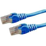 Dynamix 7.5m Cat6 Blue UTP Patch Lead (T568A Specification) 250MHz 24AWG Slimline SnaglessMoulding.RJ45 Unshielded Connector with 50µ Inch Gold Plate.