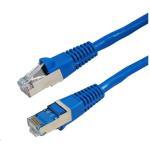 Dynamix PLE-AUGS-1 1M Cat6A Blue STP 10G Patch Lead. (Cat6 Augmented) 500MHz Slimline Molding