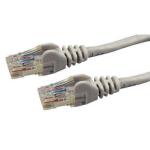 DYNAMIX 5m Cat6 Grey UTP Patch Lead (T568A Specification) 250MHz 24AWG Slimline Snagless Moulding. RJ45 Unshielded Connector with 50µ Inch Gold Plate.