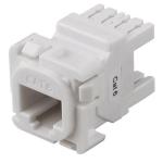 Dynamix FP-C6-005V2WH Cat6 UTP Keystone RJ45 Jack for AMDEX Face Plates. White Recommend for use with RJ45Plugs Only. T568A Wiring Only. White