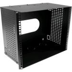 Dynamix HWMB300-9U DYNAMIX 9U 300mm Deep 19" Fully     Enclosed Hinged Wall Mount Bracket - Includes Lid  and Base Panels - Incorparates Side Venting and Rear Cable Entry Plus Knock Outs on Top, Bottom & Sides - Black Colour