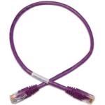 Dynamix PL-X6-1 1m Cat6 UTP Cross Over Patch Lead - Purple with Label 24AWG Slimline Snagless Moulding.RJ45Unshielded Connector with 50 Inch Gold Plate.