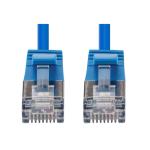 Dynamix PLSSE-C6A-2.5 Cat6A RJ45 Patch Lead - 2.5m - Blue S/FTP - Shielded - 10G - 34AWG - Ultra-Slim - Gold Plated - PoE 802.3af