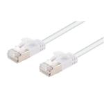 Dynamix PLSSW-C6A-1 Cat6A RJ45 Patch Lead - 1m - White S/FTP - Shielded - 10G - 34AWG - Ultra-Slim - Gold Plated - PoE 802.3af/at